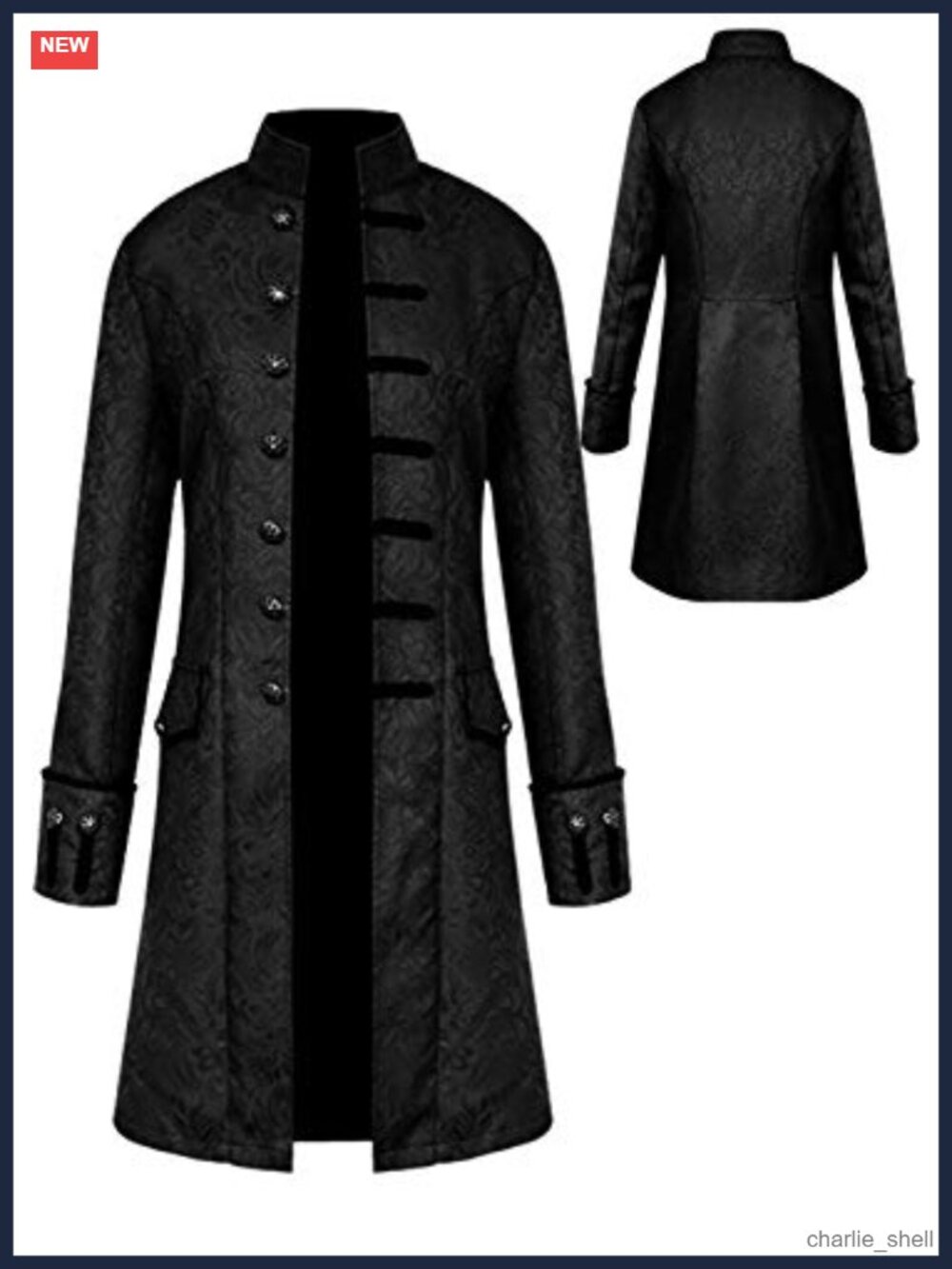 Mens Gothic Steampunk Tailcoat Jacket Victorian Halloween Costume Coat